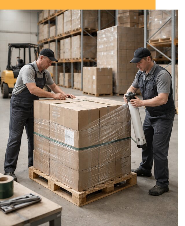 Упаковка и паллетирование грузов от 3758 руб: защита и крепление